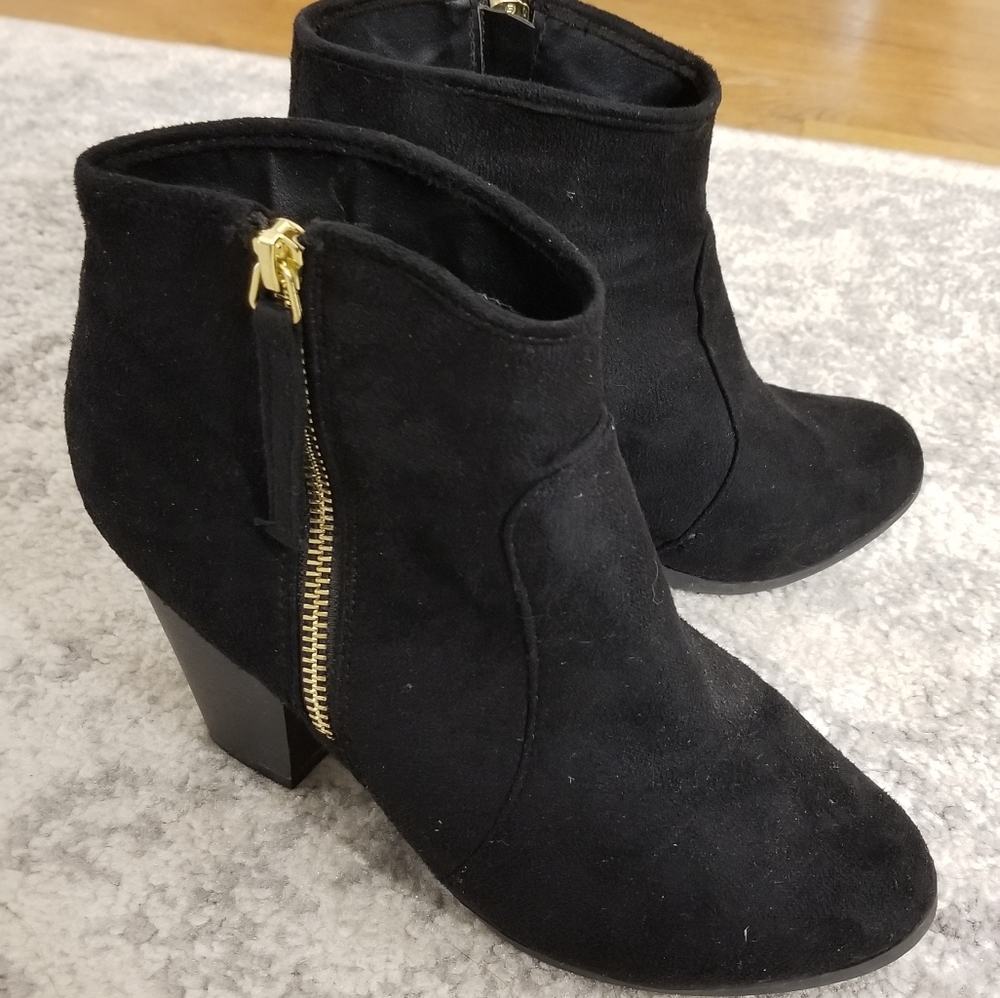 Black Suede Booties